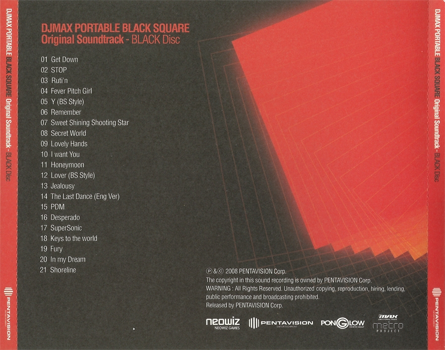 DJMAX Portable BLACK SQUARE Original Soundtrack (2008) MP3 DJMAX Portable BLACK SQUARE Original Soundtrack (2008) MP3